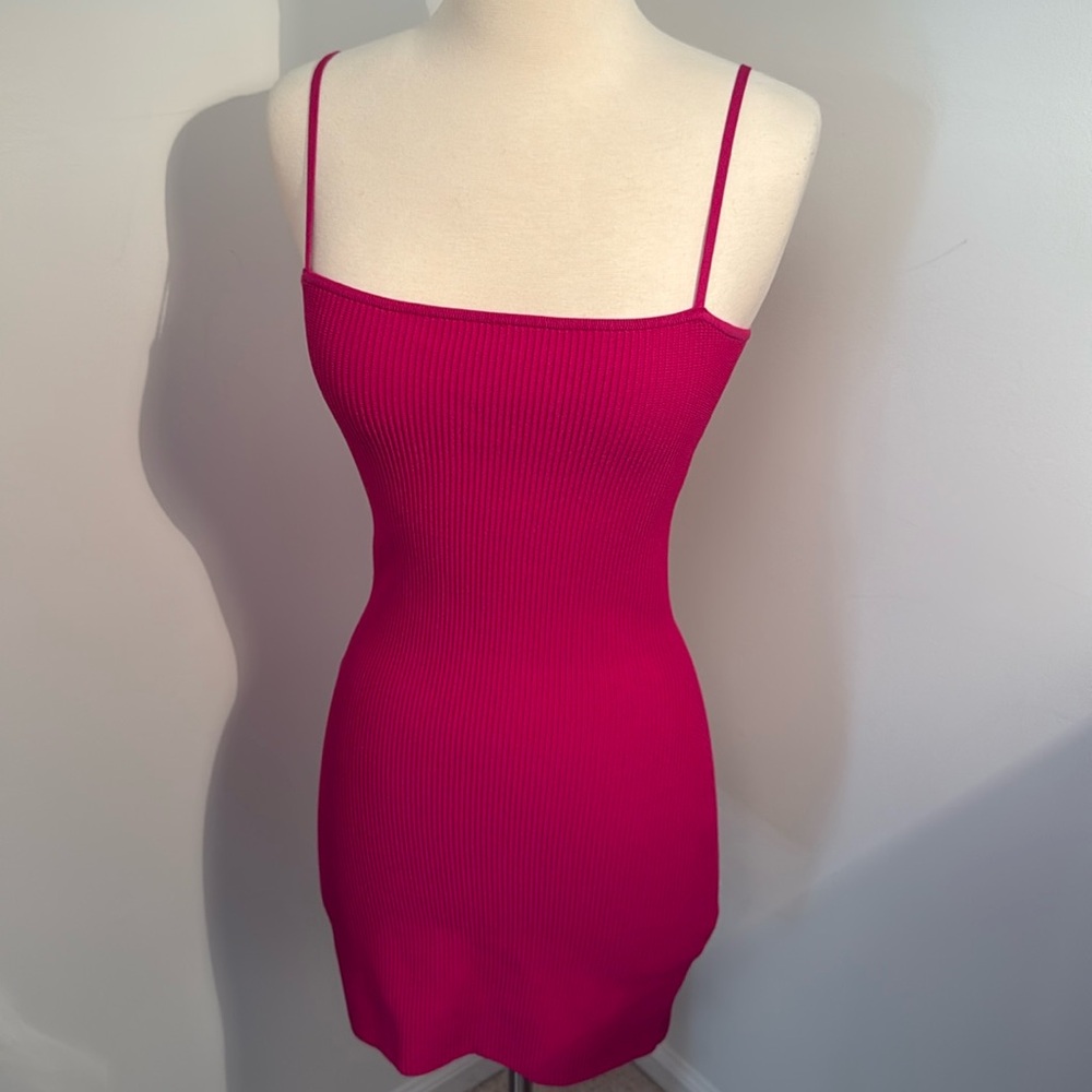 Babaton Aritzia Contour Mini Dress Pink S